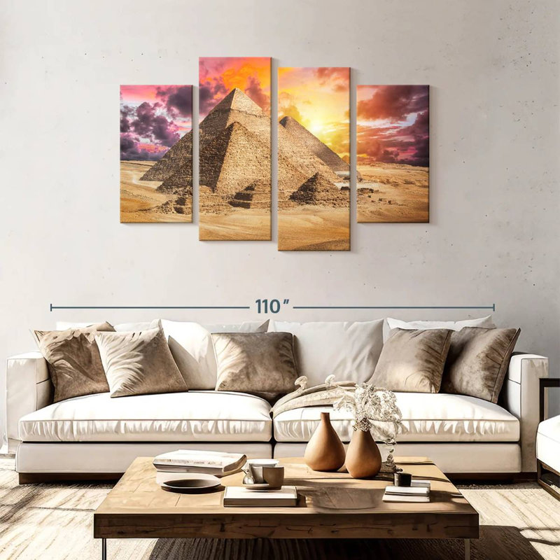 Adella Giza Pyramids Sunset Sky, 48" H x 75" W