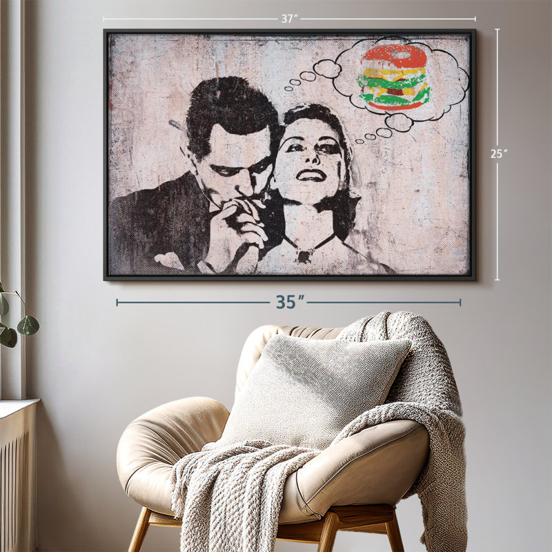 " True Love Burger Canvas Print ", 25" H x 37" W