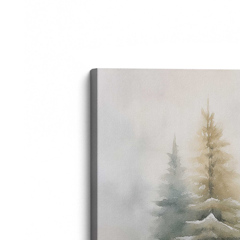 «Snowlit Pines», reproduction d'art sur toile, Gallery Wrapped, H 12 po x l 18 po