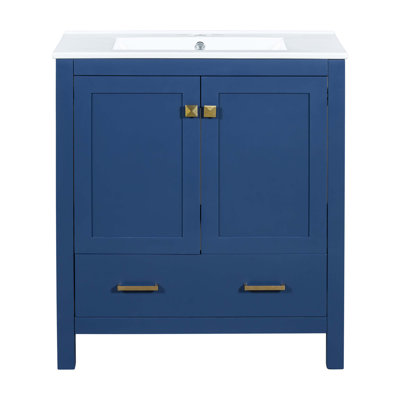 Meuble-lavabo 30 po avec lavabo simple, armoire encastrée Combo