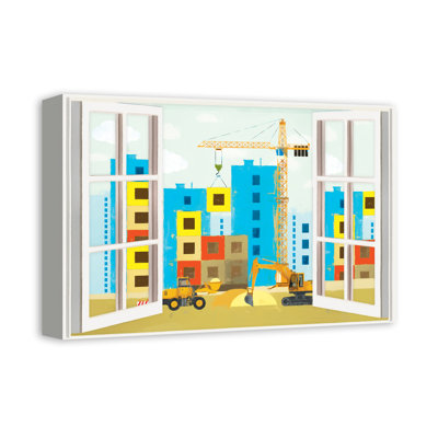 Art sur toile, "Fontanez City Construction Window"