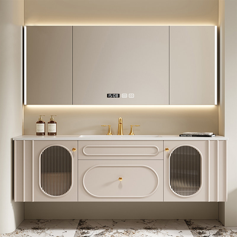 Armoire de salle de bain à la française, H 19,69 po x l 62,99 po x P 21,65 po