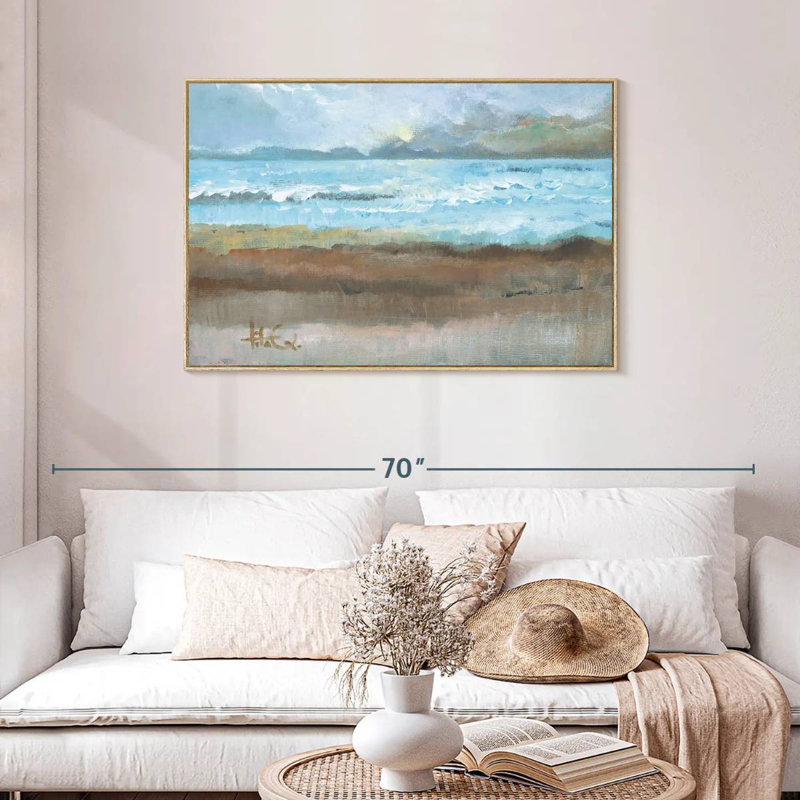 Moments II, Cadre flottant en bois naturel, 43 po x 29 po