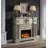59 Inch Classical Electric Fireplace, Carved, Remote-1321317275