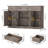 Lovern 55.1'' W 4-Door Sideboard with 3 Drawers, Interchangeable Doors, Close-Out Sales-822976264