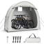Tente de rangement pour vélo en tissu Oxford gris clair 6,8 x 2,6 pieds 210D avec sac de transport-124522625