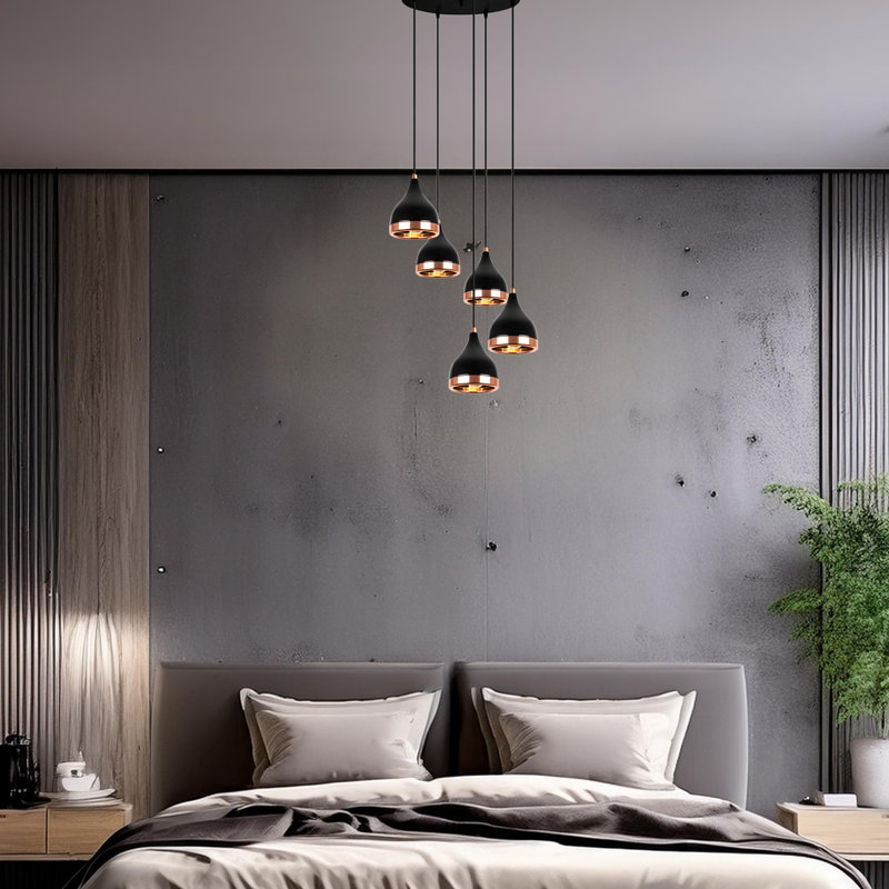 Luminaire suspendu conique à 5 lumières Julius