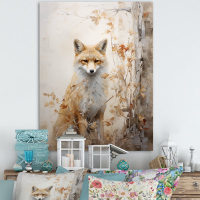 Minimal Wolf In Forest I sur impression sur toile