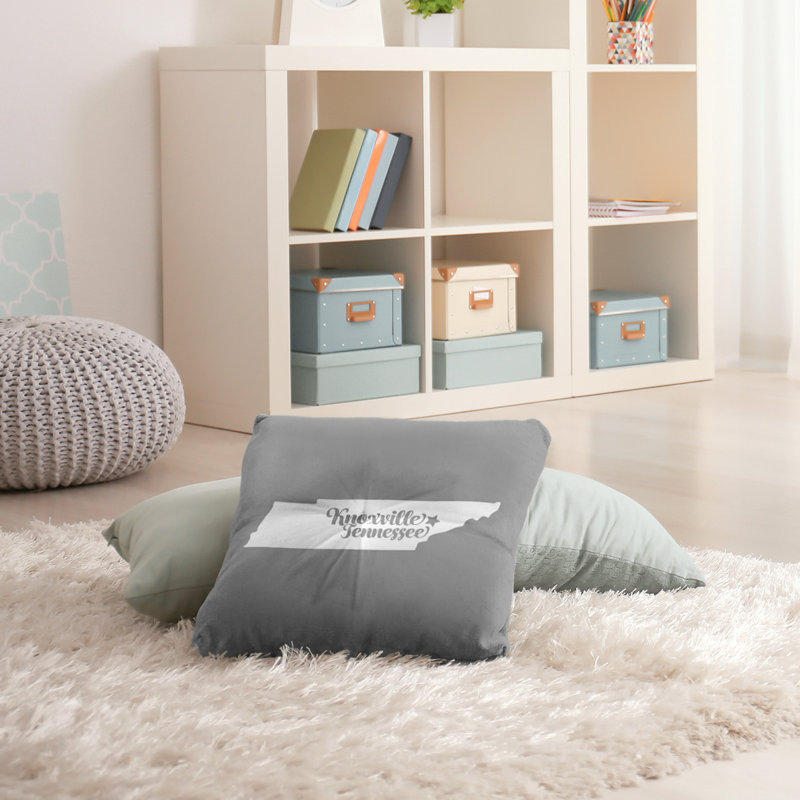 Coussin de plancher touffeté, 26 po x 26 po, Gris, Knoxville