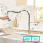 Robinet de purificateur d'eau potable pour cuisine - évier rétractable en nickel brossé de style contemporain avec cuisine