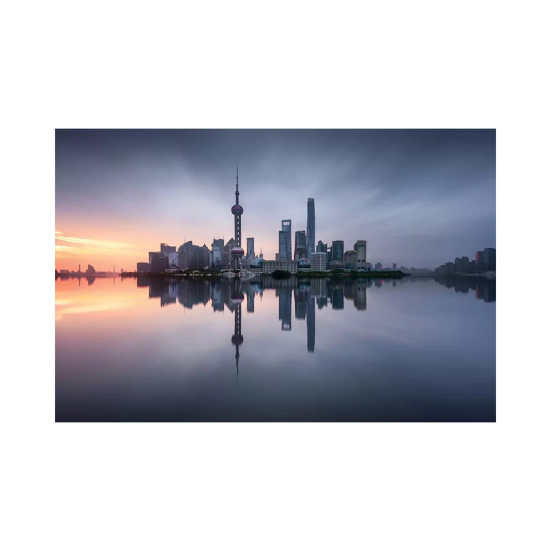 Good Morning Shanghai by Jesús M. García - Wrapped Canvas Gallery-Wrapped Canvas Giclée, 20.32 cm H x 30.48 cm W