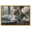 Art mural léopard décoratif encadré à la mode par Art Remedy, cadre argenté, 54 x 36-1668575146-1668575148