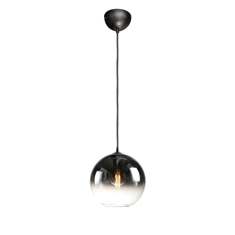 Cendrine 1 - Light Black Sphere Pendant, 20cm H x 20cm W x 20cm D