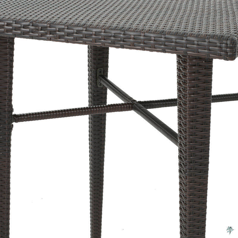 32" Square Wicker Bar Table