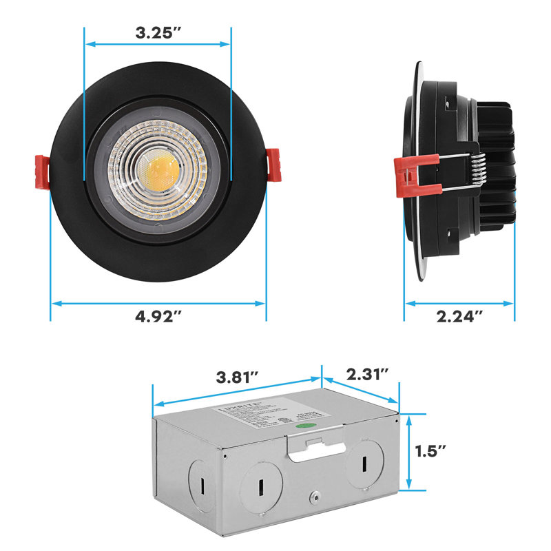 Ensemble d'éclairage encastré 4 "Ultra Slim