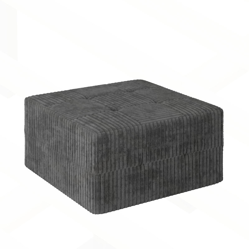 Compressed Space‑Saving Ottoman for Living Room and Bedroom, Gray