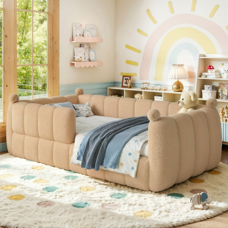 Lit simple tapissier Montessori, Twin, Natural