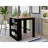 Kitchen Island Table, Two Legs, Three Side Shelves-2040281217
