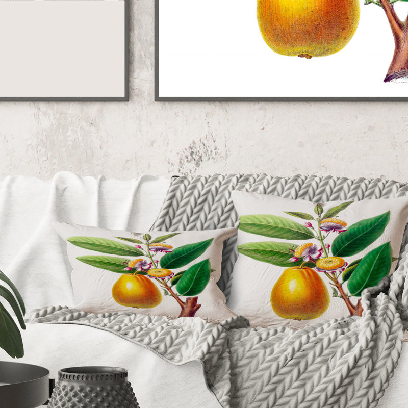 Coussin Square, Vintage Fruits I - Farmhouse, 18" x 18"