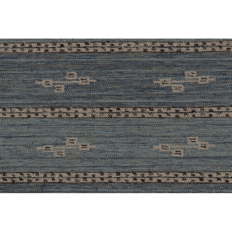 Scandinavian Wool Geometric Area Rug, Rectangle 6' x 9'