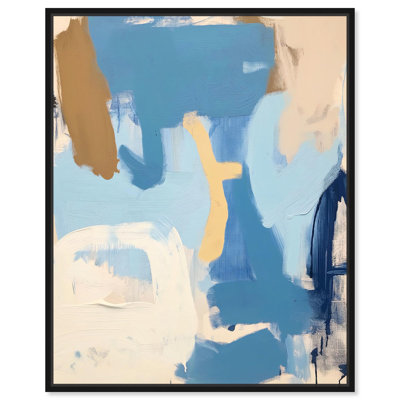 Sky and Sunlight Canvas Modern Blue Abstract by Art Remedy