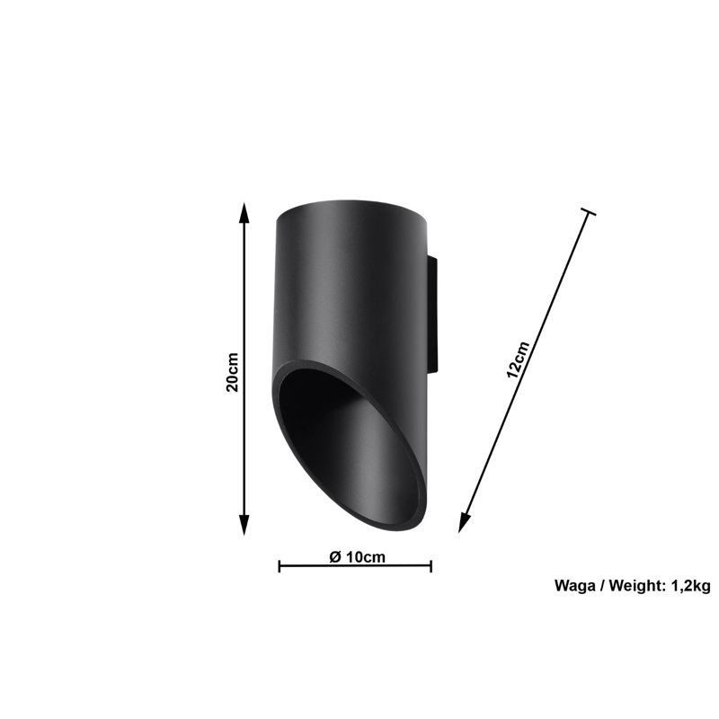 Tod Flush Mounted Sconce, Black