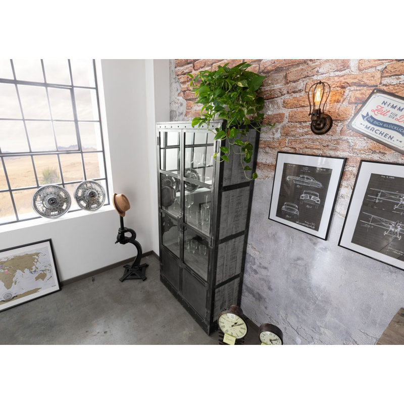 Heavy Industry Curio Cabinet, Grey