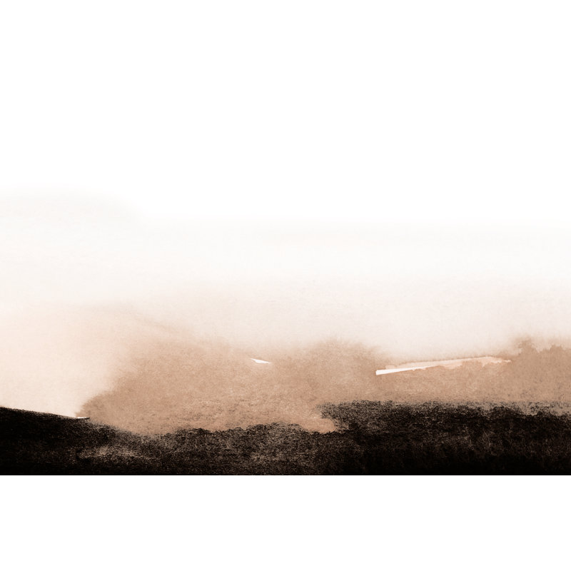 Watercolor Landscape Black - Wrapped Canvas Art Prints, 51cm H x 76cm W