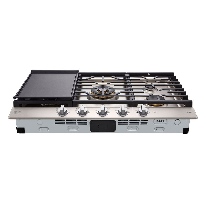 36" Natural Gas Cooktop with 5 Burners, Stainless Steel