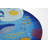 Momeni Playground Ocean Blue Kid Rug Round-104294677
