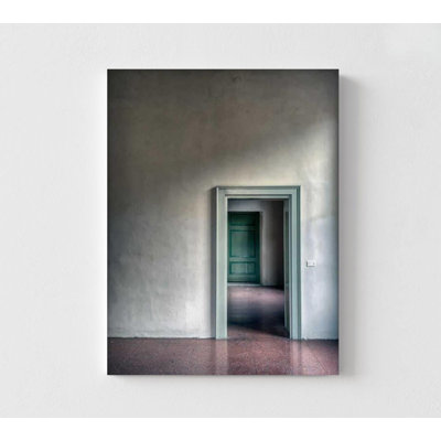 Green Doorway Wall Art - Calm, Sunlit Interior Scene
