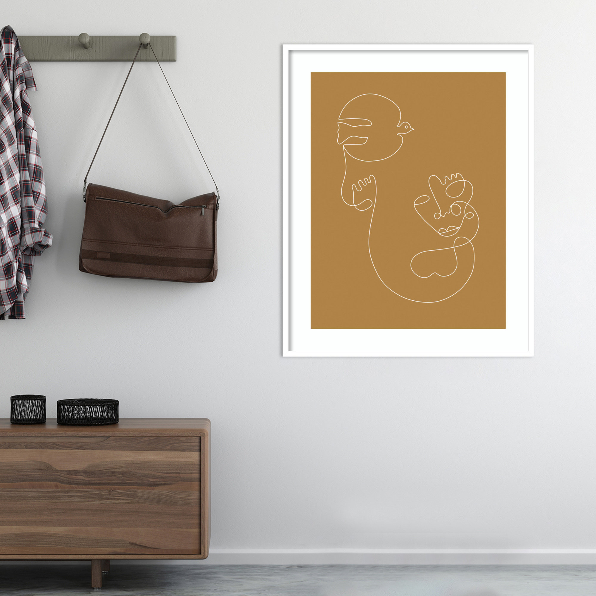 Hold On To Freedom by Shatha Al Dafai, 21" H x 17" W, White Framed