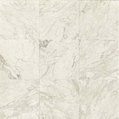 Calacatta 18 in. x 18 in. Polished Marble Tile