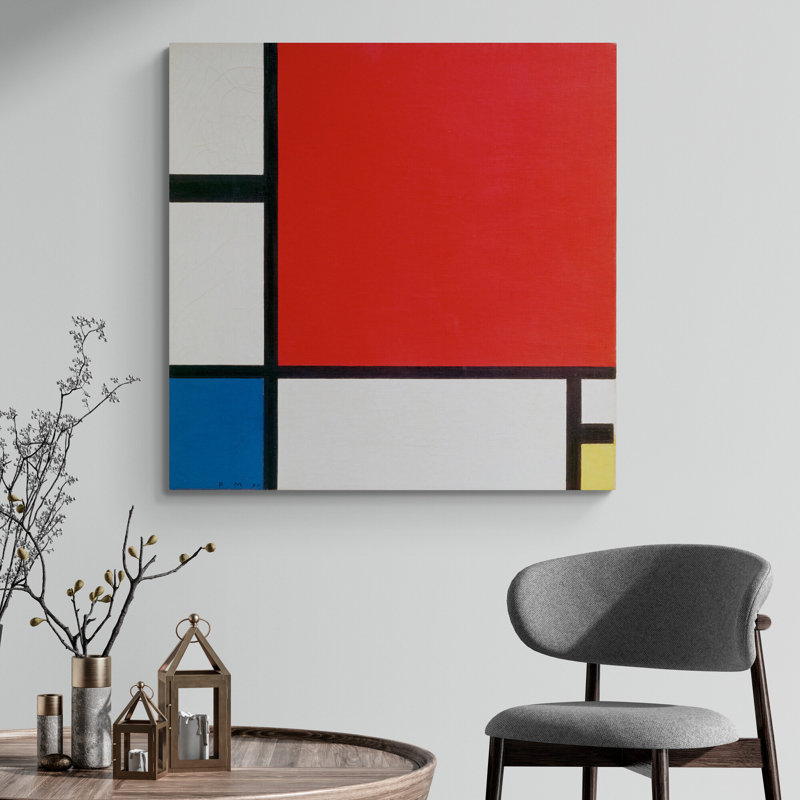 Composition II In Red, Blue, And Yellow by Piet Mondrian - Wrapped Canvas Art Prints, 51 cm H x 51 cm W