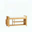 Banc de rangement pour chaussures d'entrée avec structure en bambou