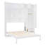 Queen Size Wall-Mounted Murphy Bed with Top Cabinets, Shelves-1762452184