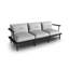 230cm Wide Metal Patio Sofa with Cushions-2124266315