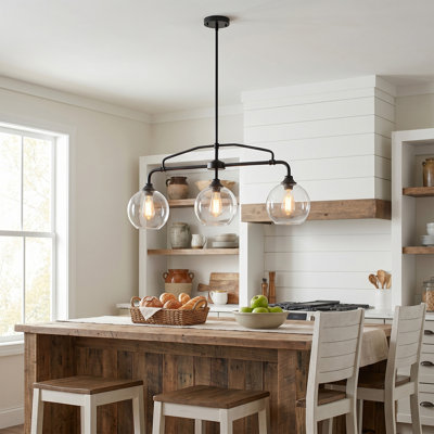 Luminaire suspendu pour îlot de cuisine 3 lumières Laurentis