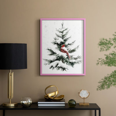 «Christmas Holiday Art» CDXIX, reproduction d'art encadrée - bois massif