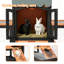 Cage à lapin d'intérieur avec gardes à urine, cage à lapin extérieure résistante aux intempéries avec roue et plateau, portes arquées