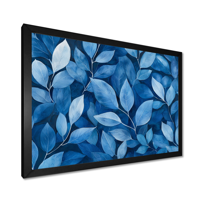 Munsell - Floral Large Wall Art, Single Picture Framed Print, 30" H x 40" W, Black