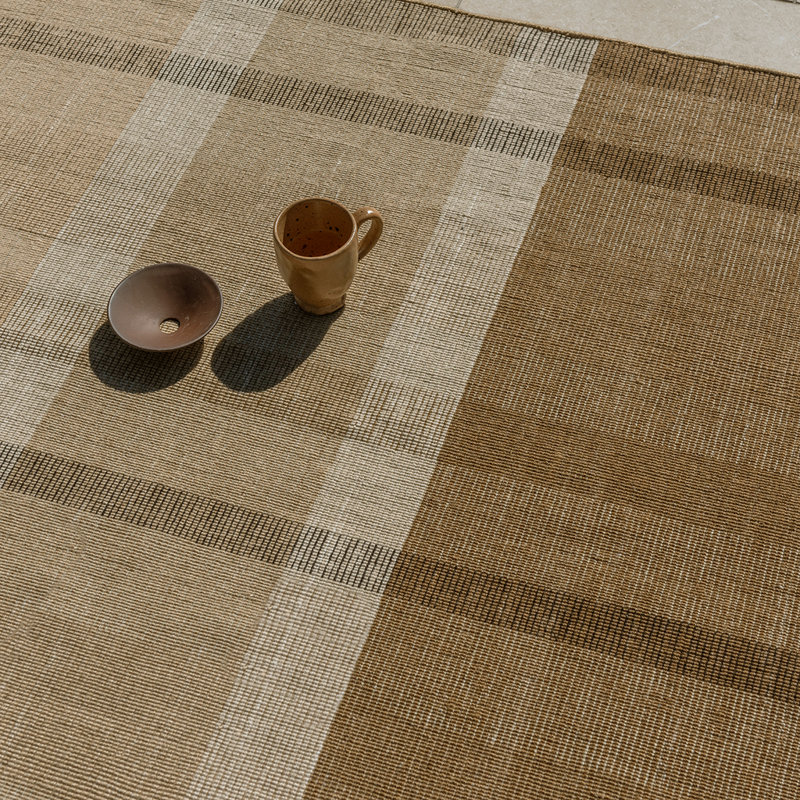 Zona Plaid Area Rug in Brown/Ivory/Beige, Rectangle 8'2" x 11'6"