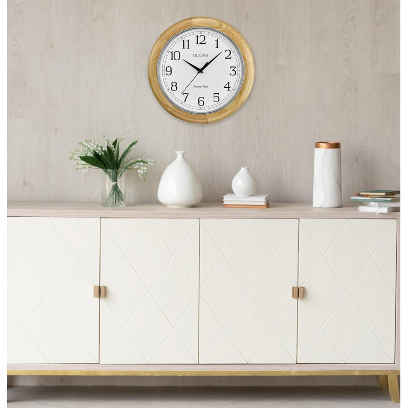 Bulova C5005 Atomic Time 3 Analog 12.4″ Wall Clock