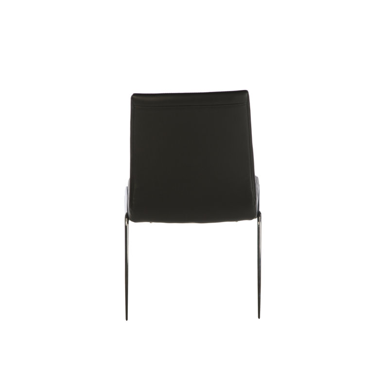 Timmins 18'' H Faux Leather Upholstered Side Chair, Black