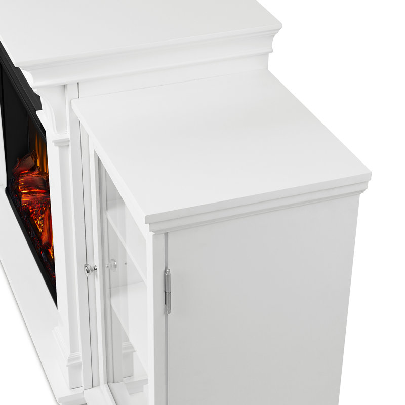 Calie 67'' TV Stand with Fireplace, White