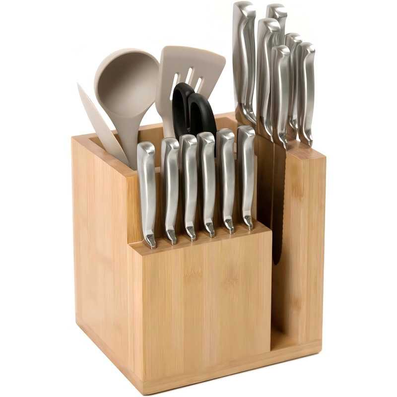 Magnetic Knife Block ,Utensil Holder, Bamboo