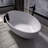 67 Inch Freestanding Solid Surface Soaking Bathtub