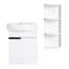Meuble-lavabo à fermeture en douceur avec lavabo et support de rangement, 16 po pour petite salle de bain