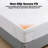 Alvantor Gel Memory Foam Mattress Topper, 2/3/4 Inch Detachable Soft Cover, White-126541067-126541063