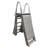Confer Plastics Roll-Guard Adjustable A-Frame Pool Safety Ladder, Warm Gray